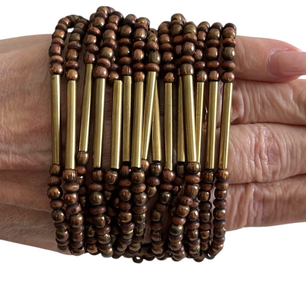 Bohemian Beaded Stretch Bracelet by Free People